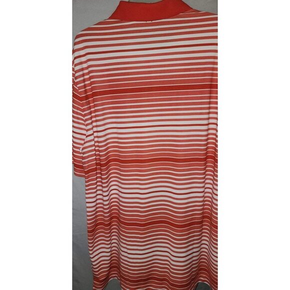 Nike Golf Red & White Striped Polo Shirt XXL - Picture 9 of 10